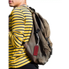 Diabetic luggage tag on backpack, high-quality acrylic, durable, stylish, clear identification for diabetic supplies.