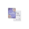 Diaversary Gift Tags with floral and text designs on canvas, blank for personal messages.