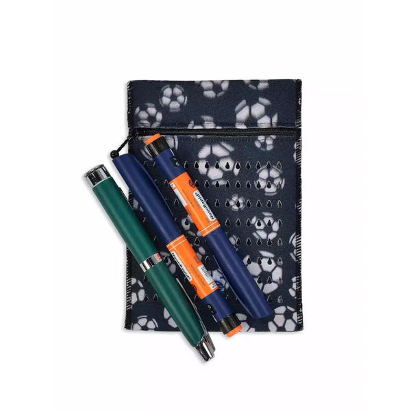 Insulin cooling wallet for kids, fitting 3 insulin pens or 5 vials, Dia-Cool KIDS, compact and portable.