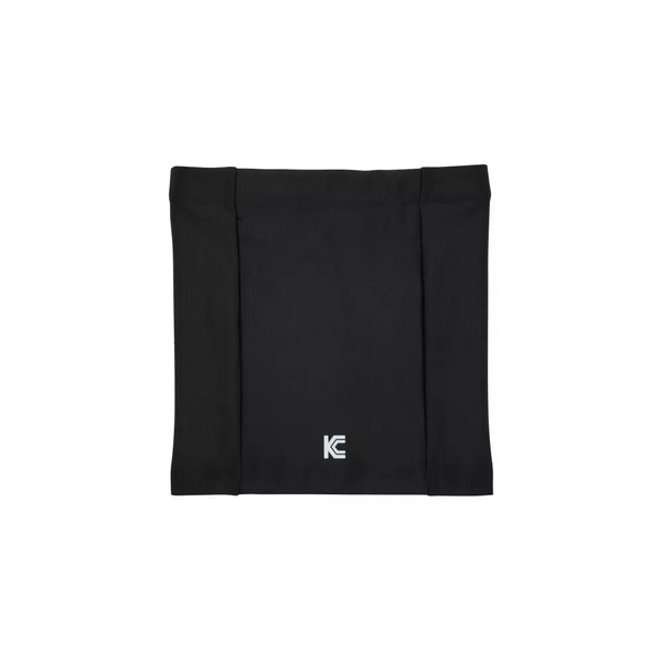 Insulin pump leg band in black, designed for comfort and style.