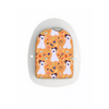 Omnipod insulin pump with Halloween-themed sticker featuring ghosts and candy.