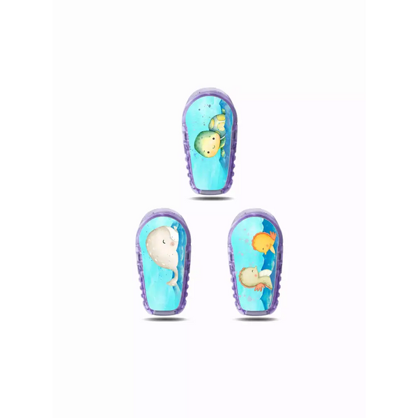 Dexcom G6 Summer Edition stickers with playful sea creature designs.