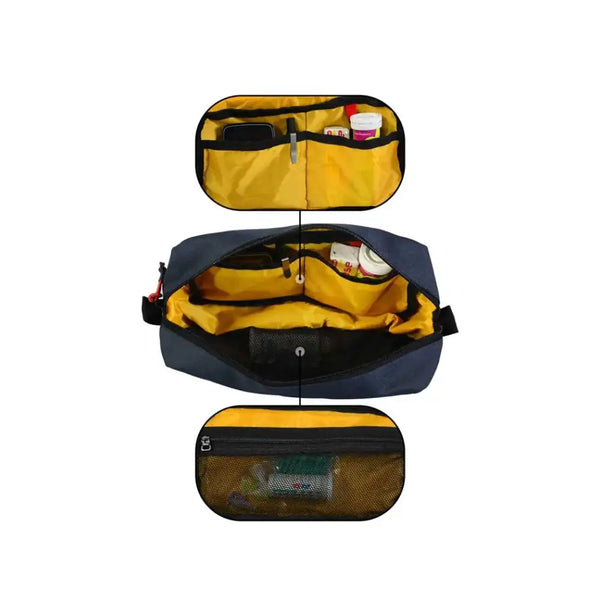 Diabetes bag with multiple pockets, waterproof phone pocket, and organized compartments for travel.