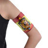 Glucose sensor and pod armband with printed flags, Dia-Band for active diabetics.