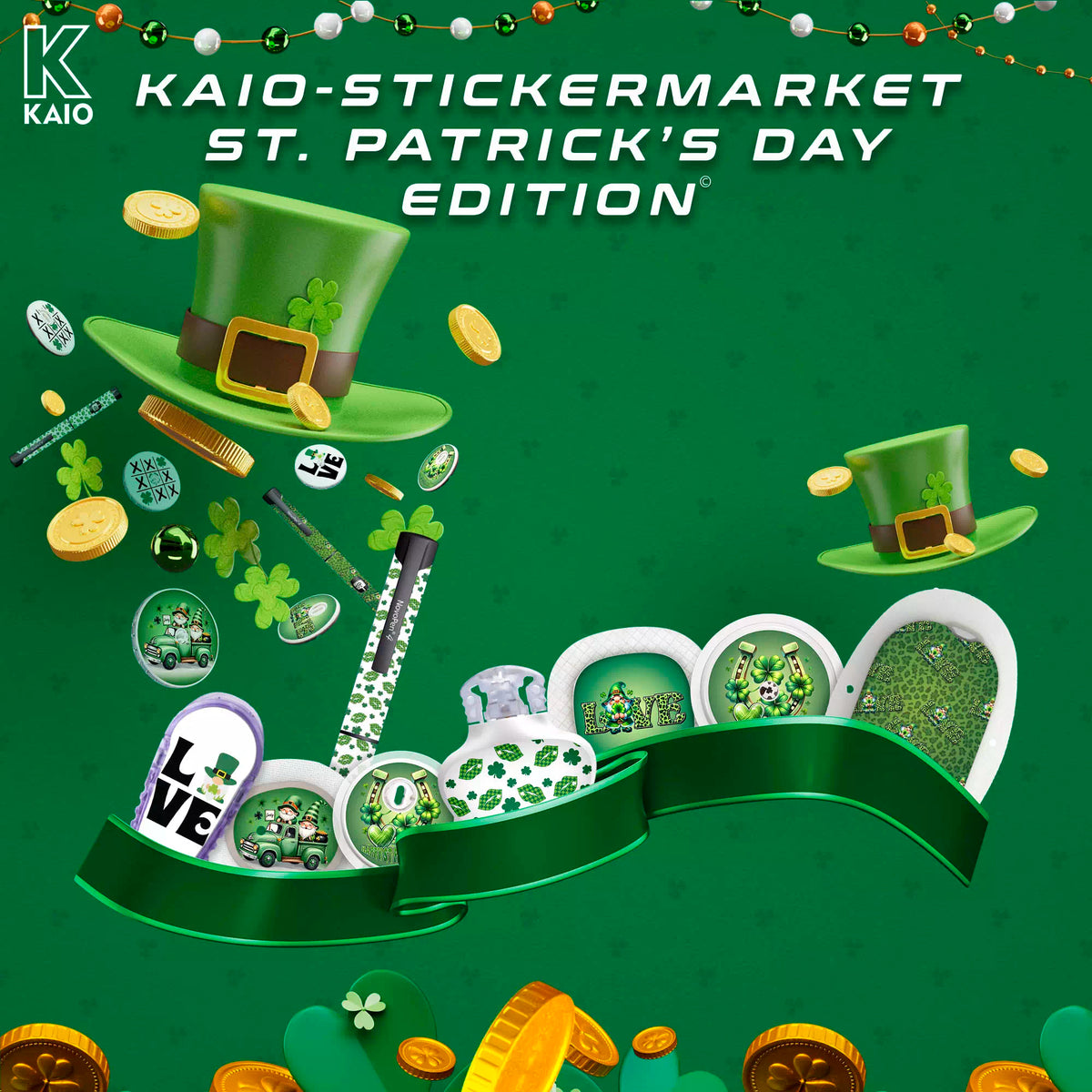 Diabetes Device Stickers St-Patrick Edition Obraz