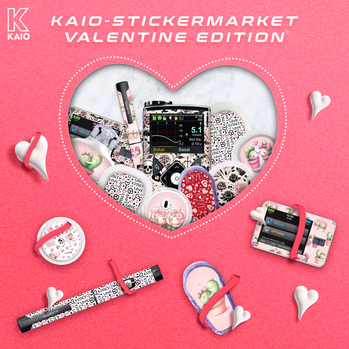Stickers for Diabetes Devices such as CGM Sensor, Insulin Pump and Insulin Pen by Kaio-Dia Obraz
