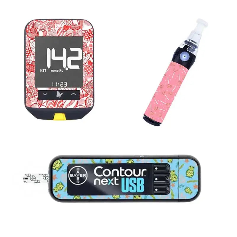 Glucose Meter and Lancing Device Stickers Obraz