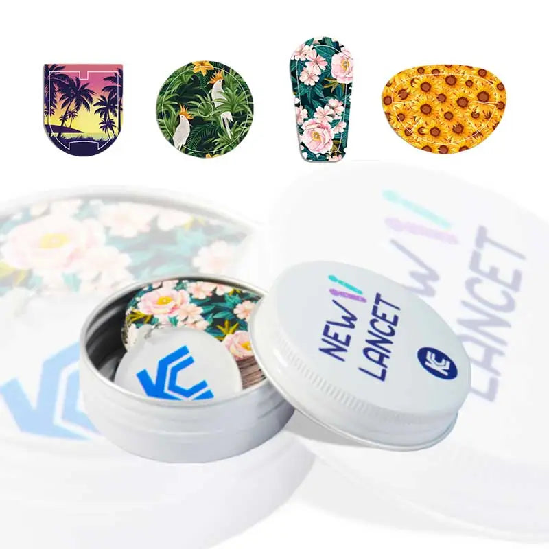 Glucose Sensor Stickers Serie in Reusable Tin Can - Female Series Obraz