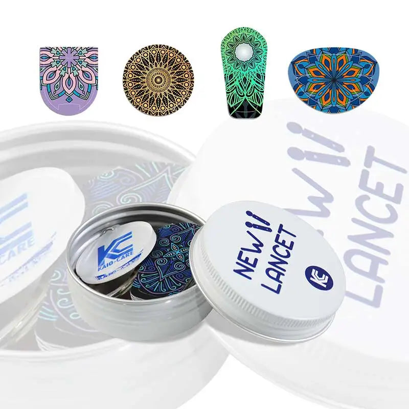 Glucose Sensor Stickers Serie in Reusable Tin Can - Mandala Serie Obraz