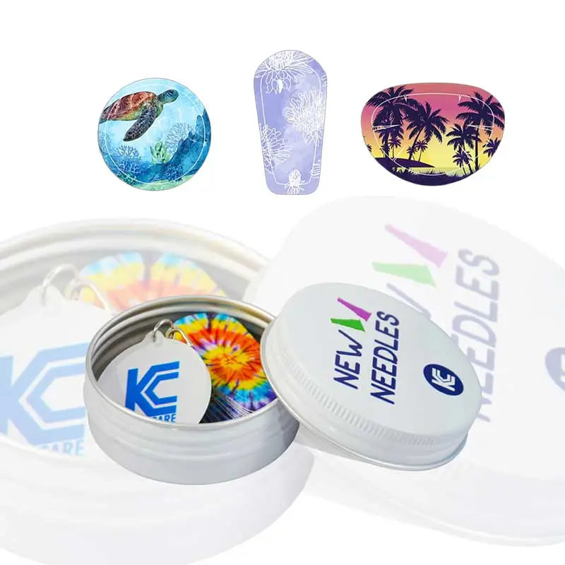 Glucose Sensor Stickers Serie in Reusable Tin Can - Neutral Series Obraz