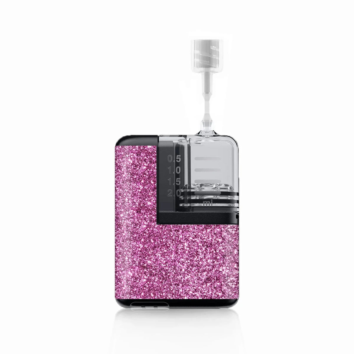 Pink Glitter sticker applied to a Tandem Mobi insulin pump Obraz