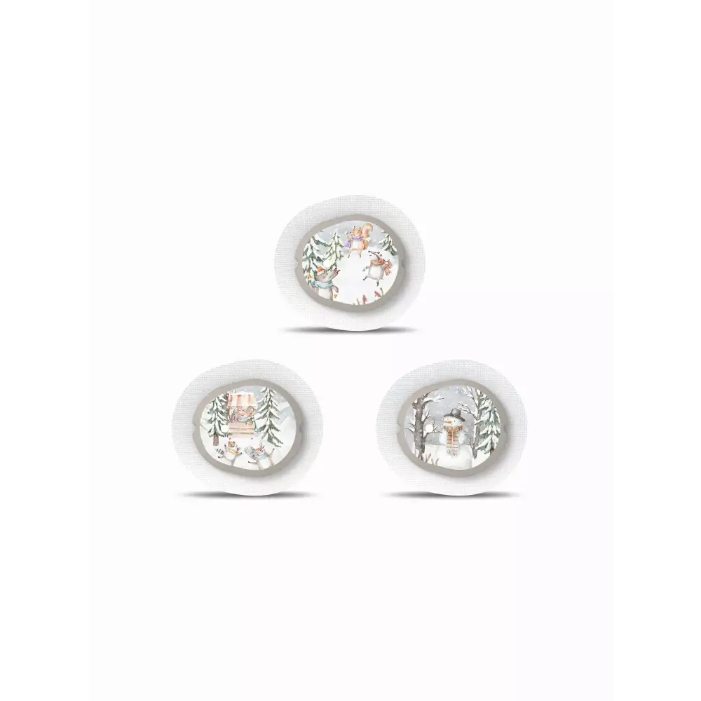Dexcom G7 Sensor Stickers - Winter Edition with festive holiday designs.