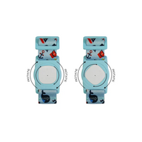 Armband for children with Medtronic Simplera sensor, featuring rotating clip for secure fit, colorful design.