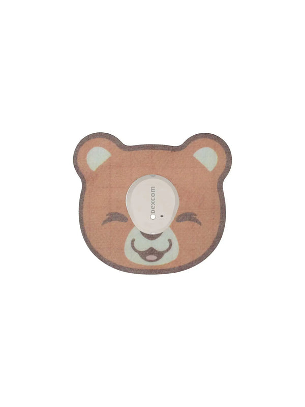 Dexcom G7 kids bear patch front view adhesive CGM patch designed for children with soft material and strong hold