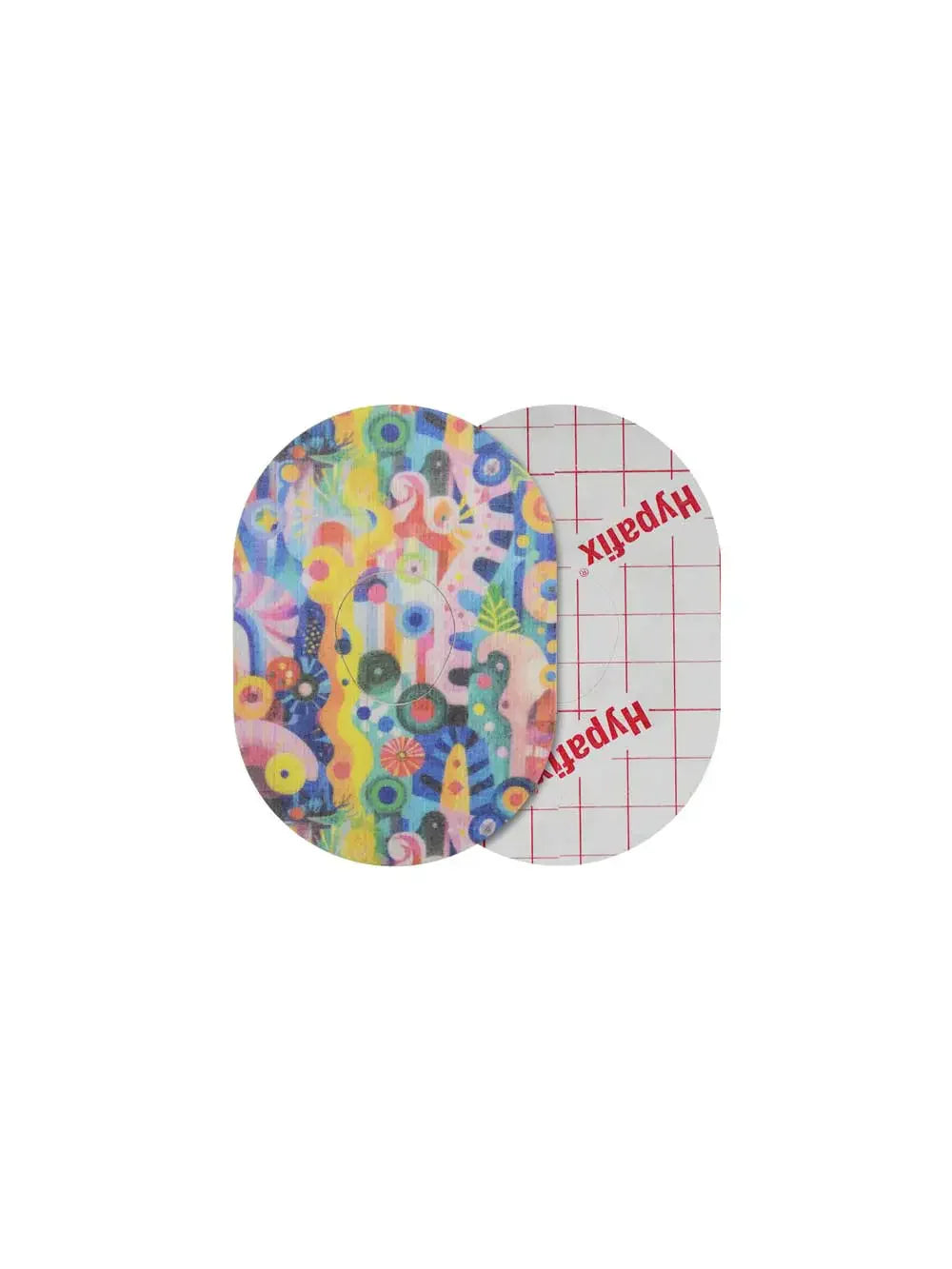 Plaster mocujący do Dexcom G7, wzór Ethereal Bloom, przód i tył z folią ochronną