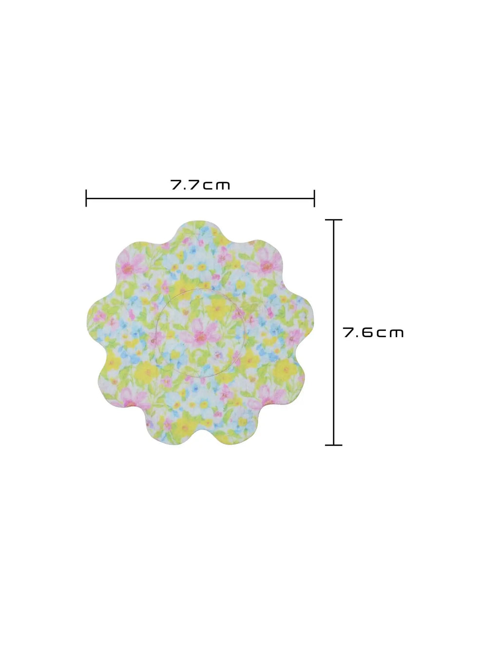 Plaster mocujący dla dzieci do FreeStyle Libre 2, kształt: kwiatek, wymiary 7,7 x 7,6 cm