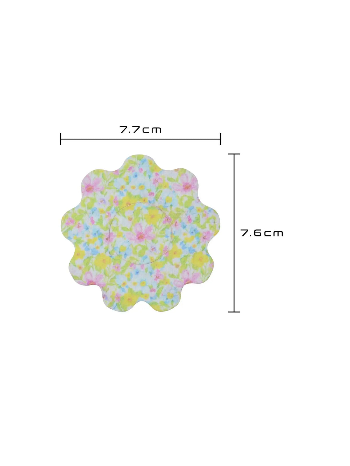 Plaster mocujący dla dzieci do FreeStyle Libre 2, kształt: kwiatek, wymiary 7,7 x 7,6 cm