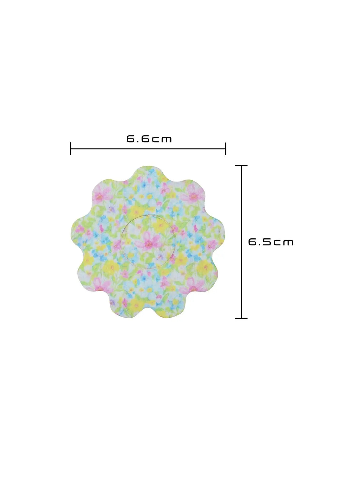 Plaster mocujący dla dzieci do FreeStyle Libre 3, kształt: kwiatek, wymiary 6,6 x 6,5 cm