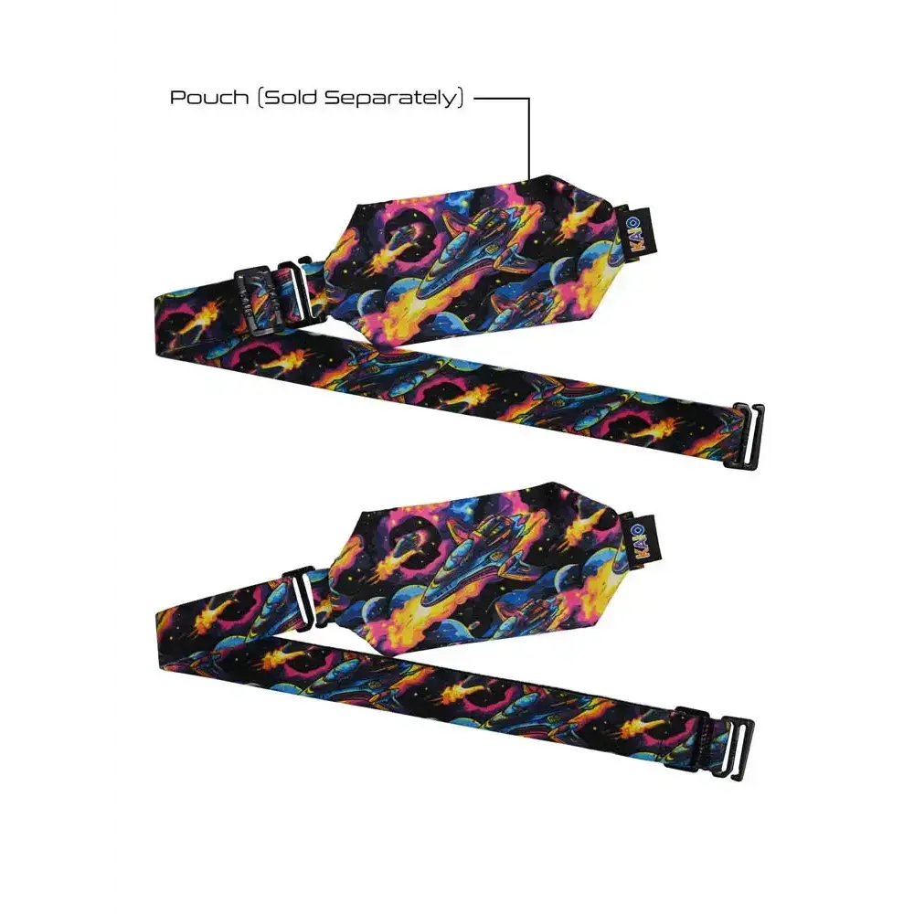 Adjustable children's belt for insulin pump pouches, colorful design, secure and comfortable fit, Kaio-Dia.