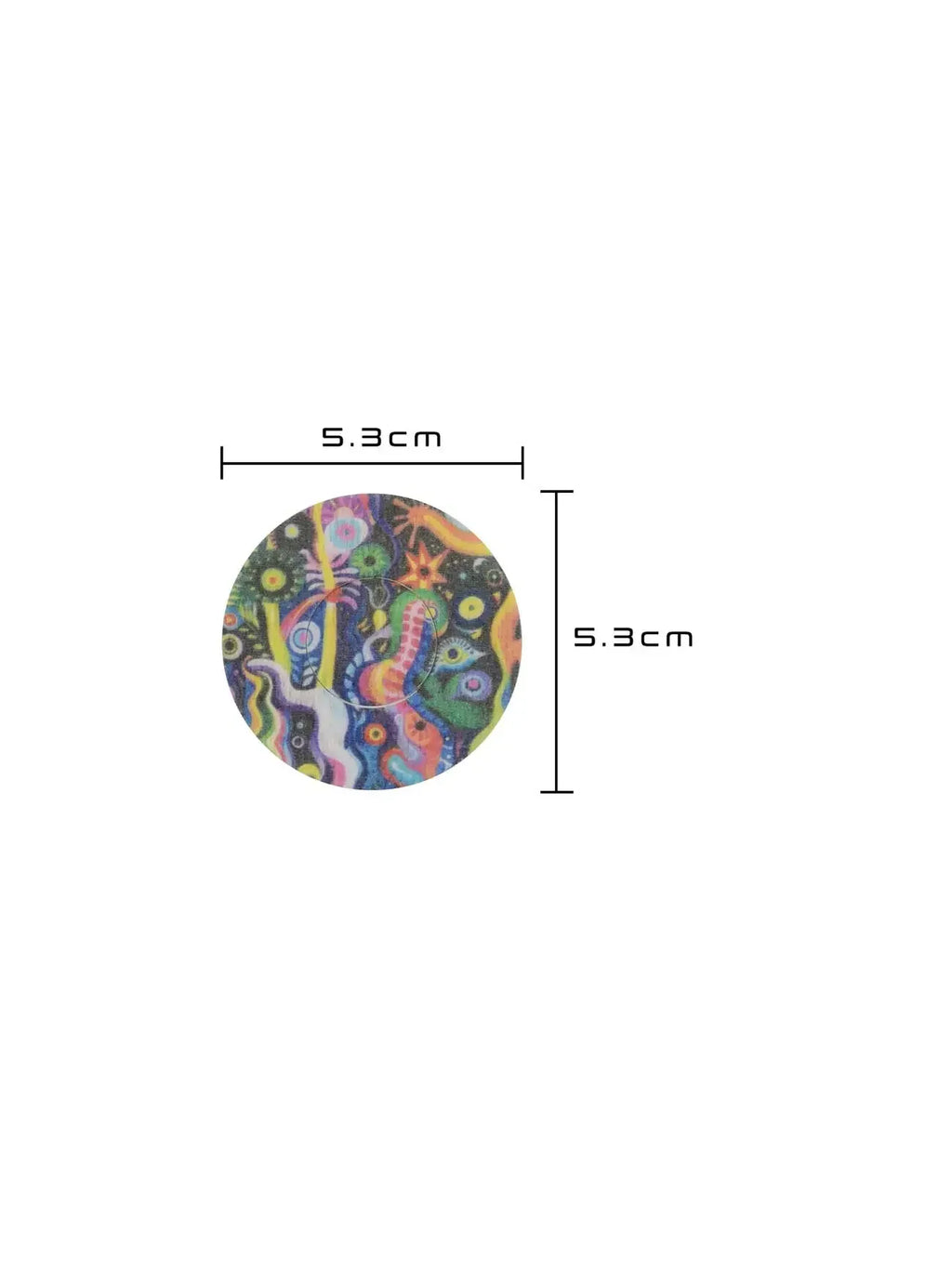 Plaster mocujący do FreeStyle Libre 3, wzór Lucid Echo, wymiary 5,3 x 5,3 cm