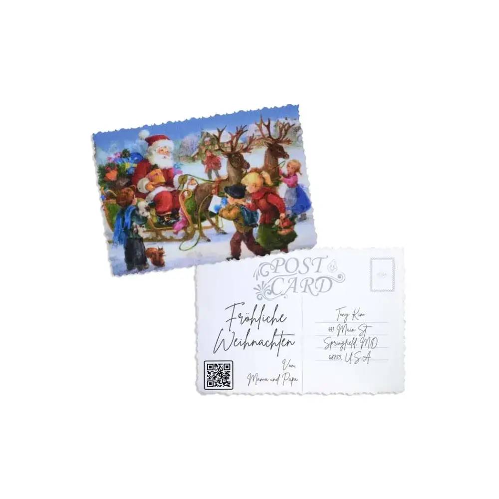 Elegant Christmas Postcard - Kaio-Cards