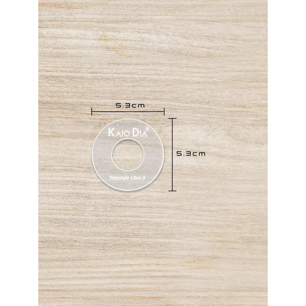 CGM Sensor Patch Template with Kaio-Patch design for precise patch creation, compatible with Freestyle Libre 3.
