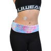 Adjustable insulin pump belt in vibrant summer colors for discreet and comfortable wear.