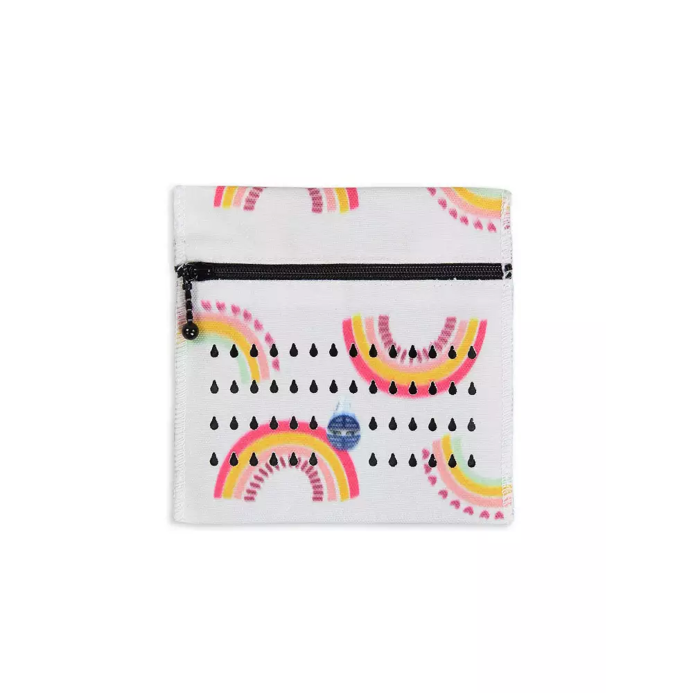 Insulin cooler travel case with colorful rainbows design, Dia-Cool wallet for 3 vials.