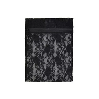 Black lace insulin cooling wallet for 4 pens or 8 vials, stylish and reusable with zipper closure