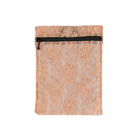 Insulin cooling wallet in lace design with zipper, size for 4 insulin pens or 8 vials, stylish and reusable.