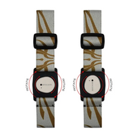 Two identical white and gold watch straps for Dexcom G7 Armband Summer Edition