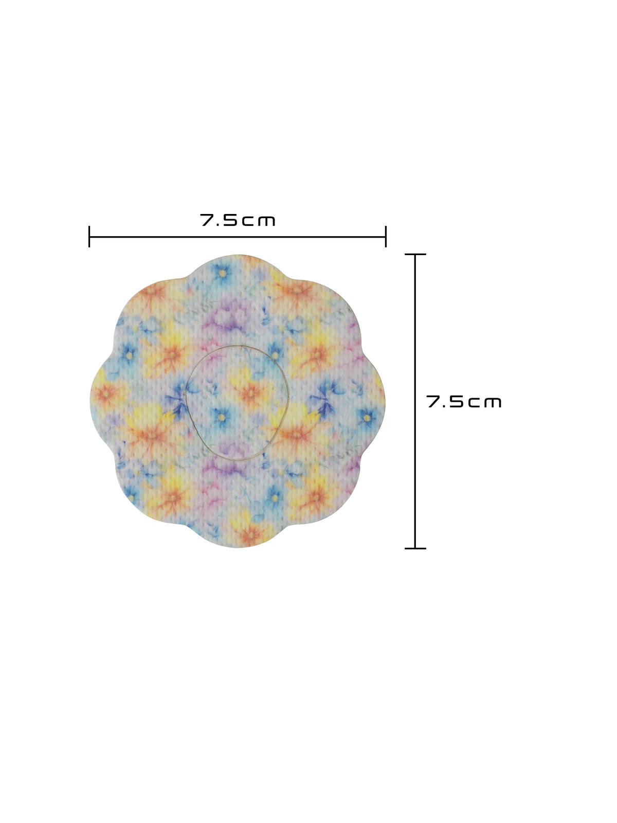 Plaster mocujący do Dexcom G7, kształt: ciastko, wymiary 7,5 x 7,5 cm