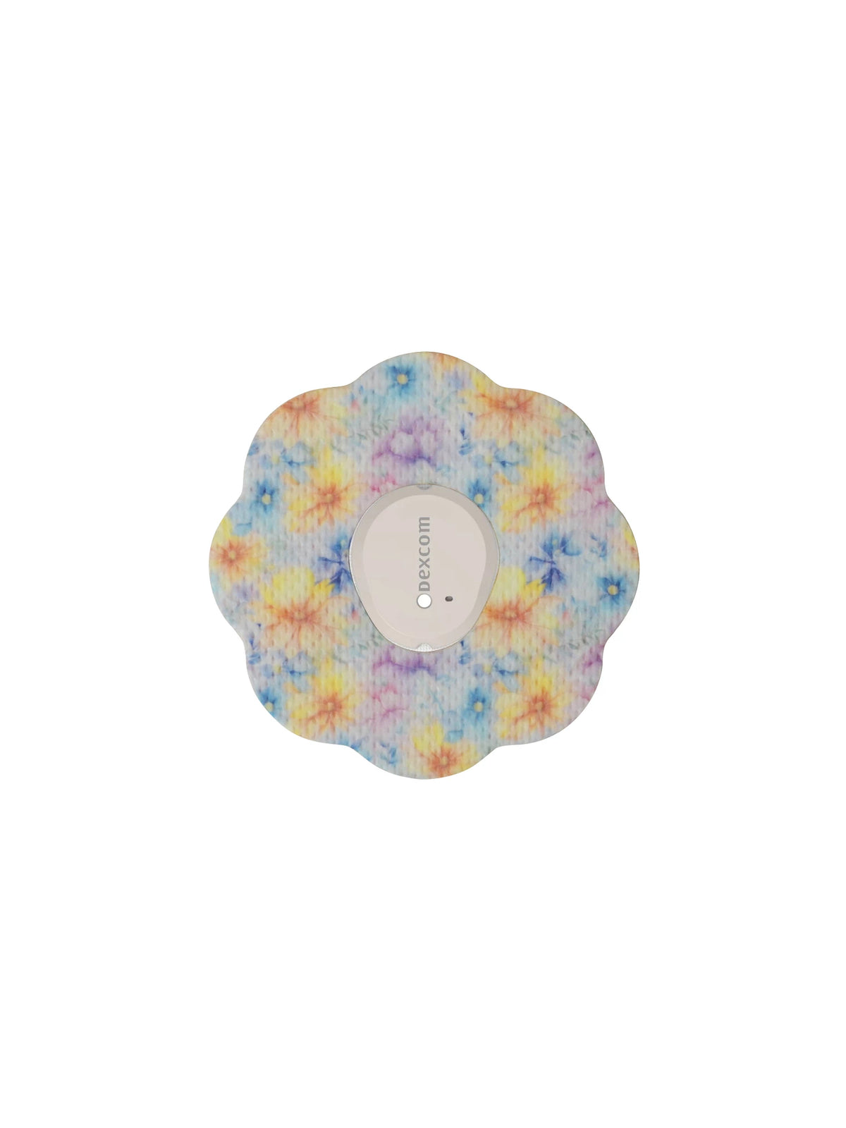 Plaster mocujący do Dexcom G7, kształt: ciastko, wzór Gardenia