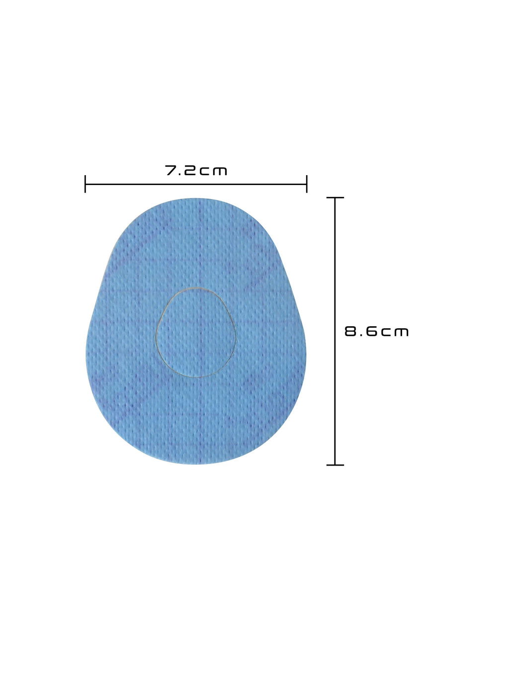 Plaster mocujący do Dexcom G7, kształt: kropla, wymiary 7,2 x 8,6 cm