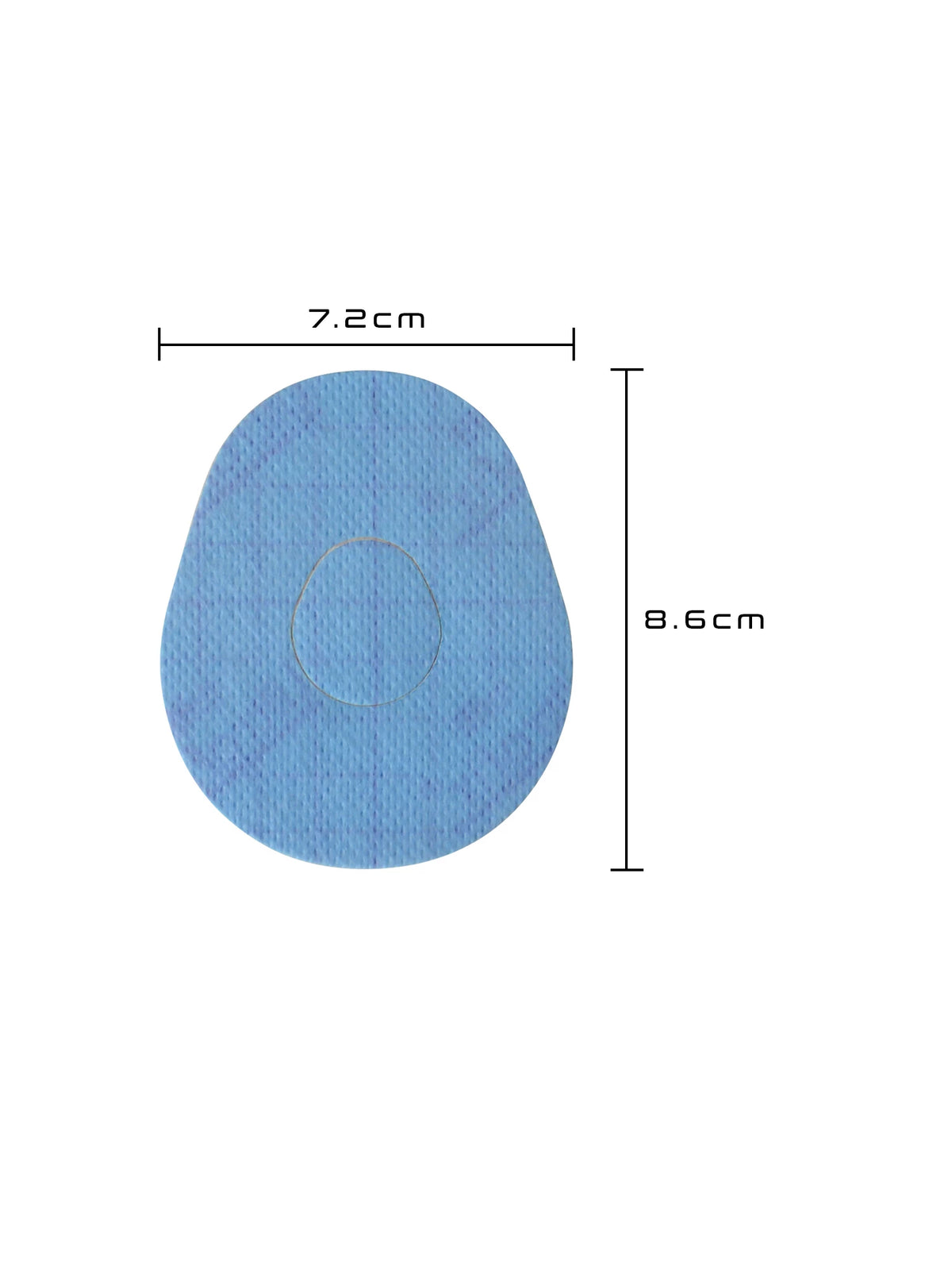 Plaster mocujący do Dexcom G7, kształt: kropla, wymiary 7,2 x 8,6 cm