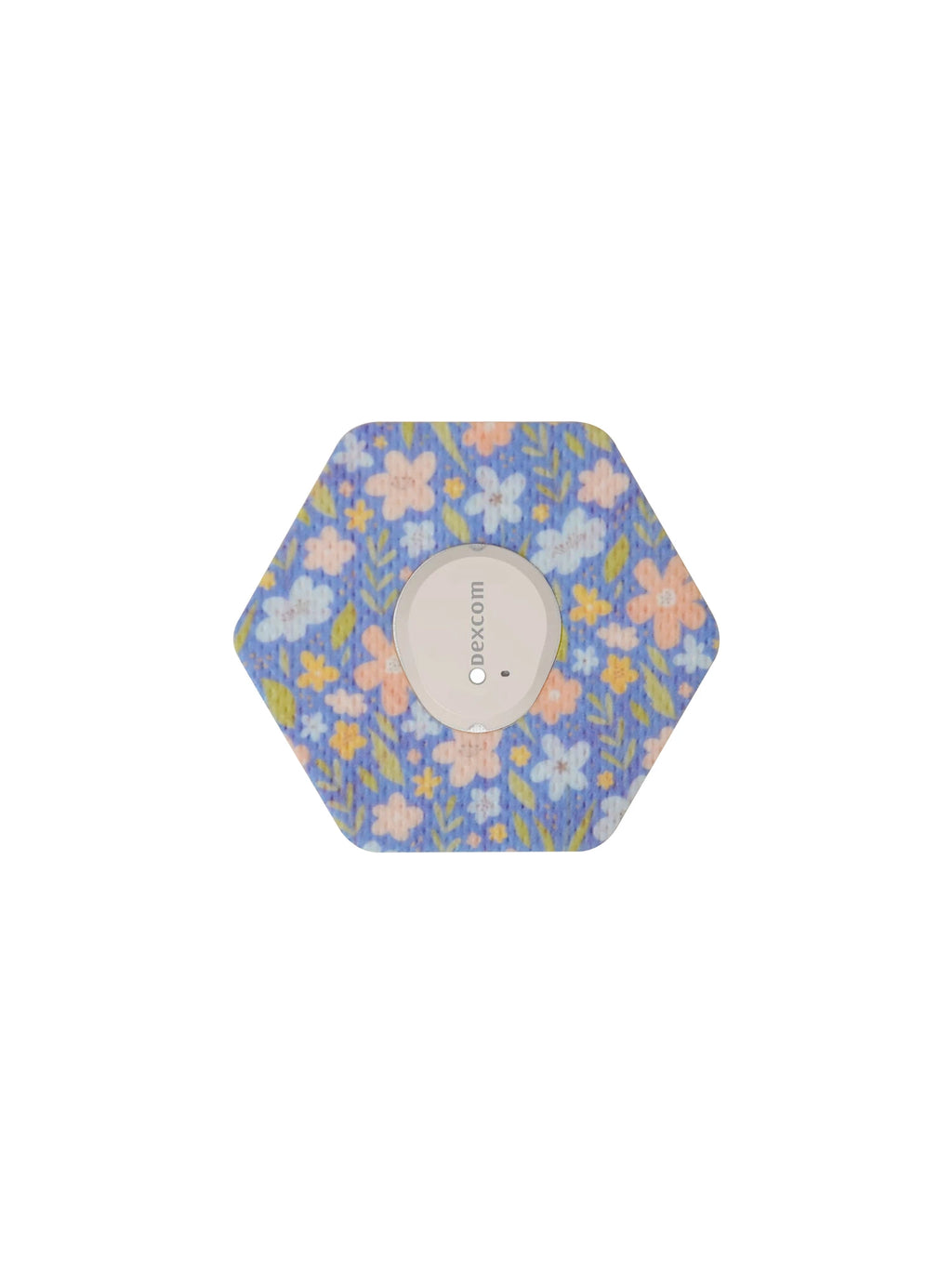 Plaster mocujący do Dexcom G7, kształt: sześciokąt, wzór Meadow Flowers & Leaves