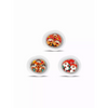 Three white plates with sushi rolls next to Dexcom G7 Stickers for Christmas 2024