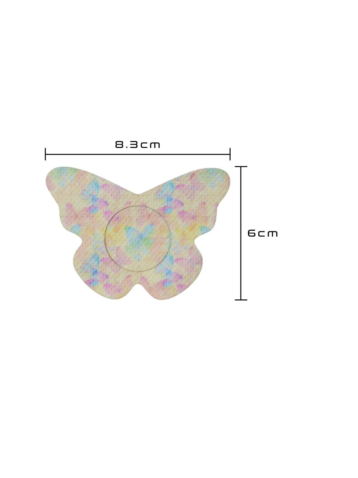 Plaster mocujący do FreeStyle Libre 2, kształt: motyl, wymiary 8,3 x 6 cm