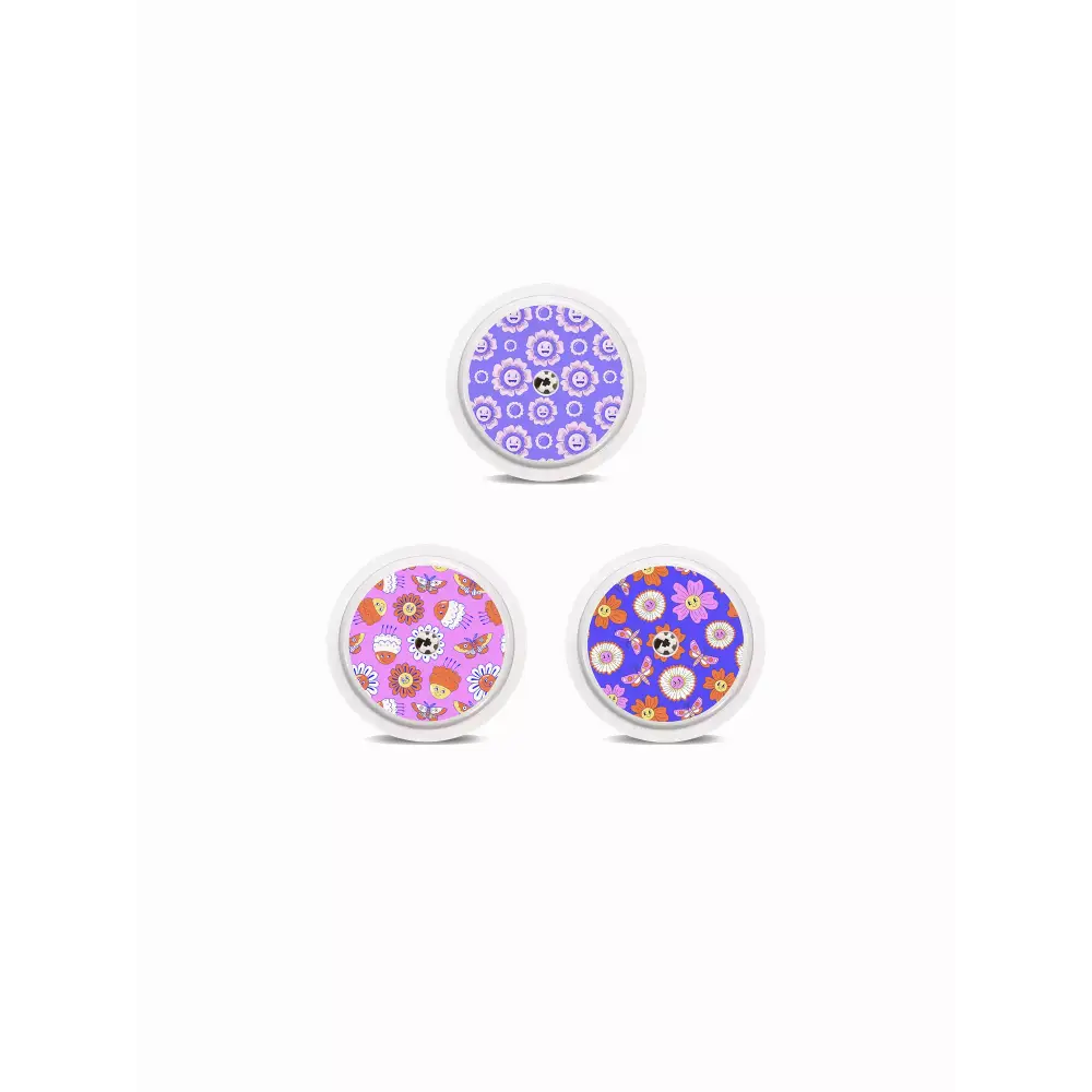 Spring Edition 2025 Freestyle Libre 2 Stickers; vibrant floral designs; high-quality vinyl; waterproof and durable.