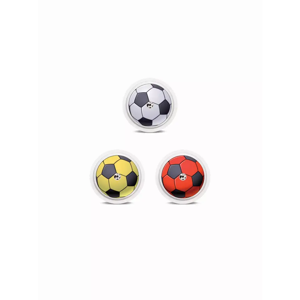 Freestyle Libre 2 Stickers in Fun Vibes Soccer Ball design. Personalize your sensor with soccer patterns. 3 stickers per pack. Non-removable.