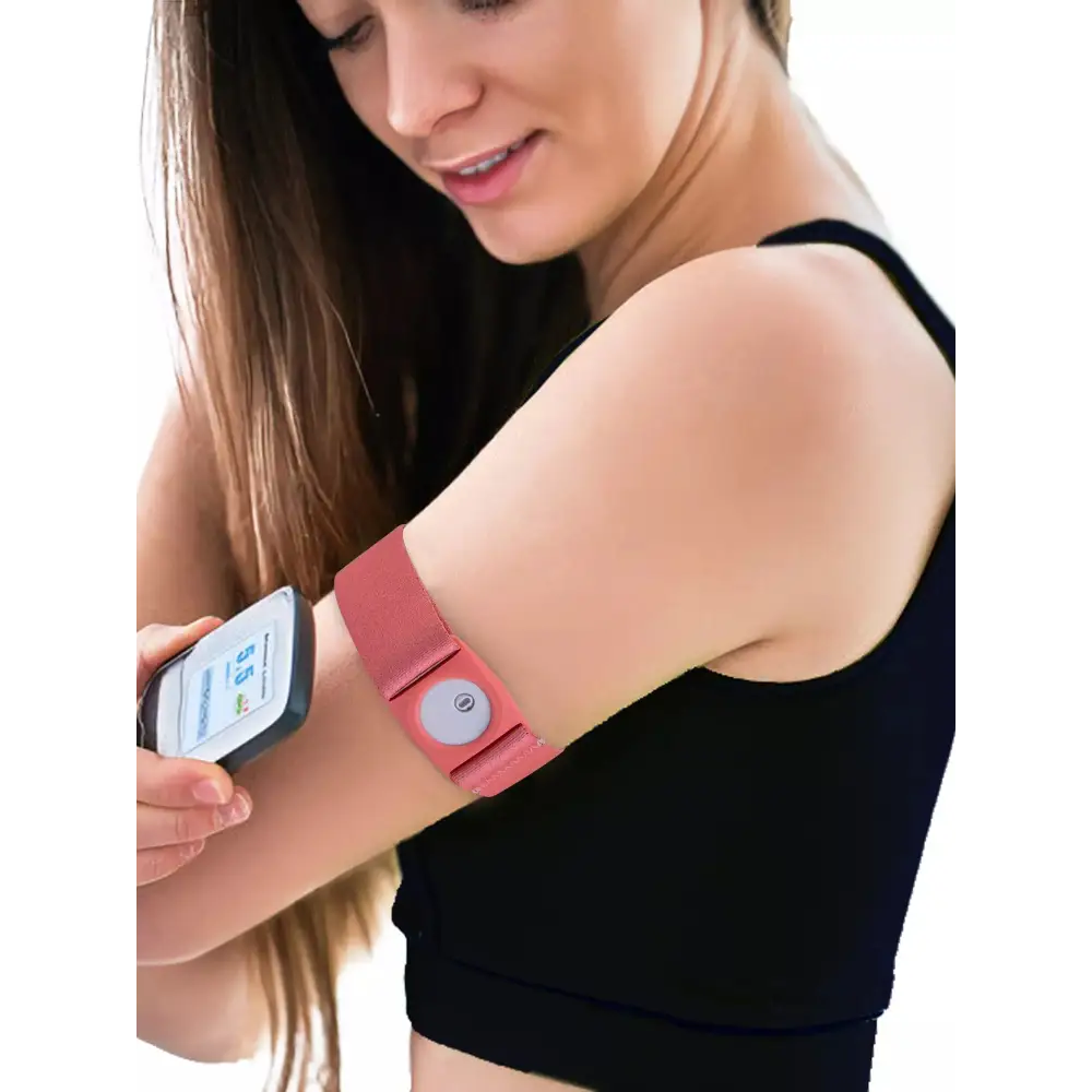 Freestyle Libre 3 sensor adjustable armband, Barbie Edition, empowering pink design, comfortable fit.