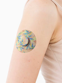 Plaster mocujący do FreeStyle Libre 3, wzór Tequila Sunrise, na ramieniu