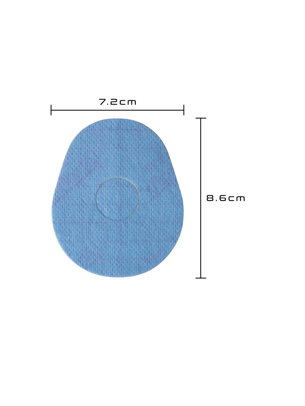 Plaster mocujący do FreeStyle Libre 3, kształt: kropla, wymiary 7,2 x 8,6 cm