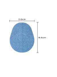 Plaster mocujący do FreeStyle Libre 3, kształt: kropla, wymiary 7,2 x 8,6 cm