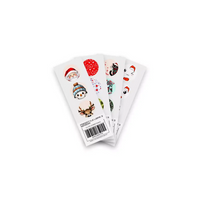 Set of Christmas-themed stickers featuring holiday characters for Freestyle Libre