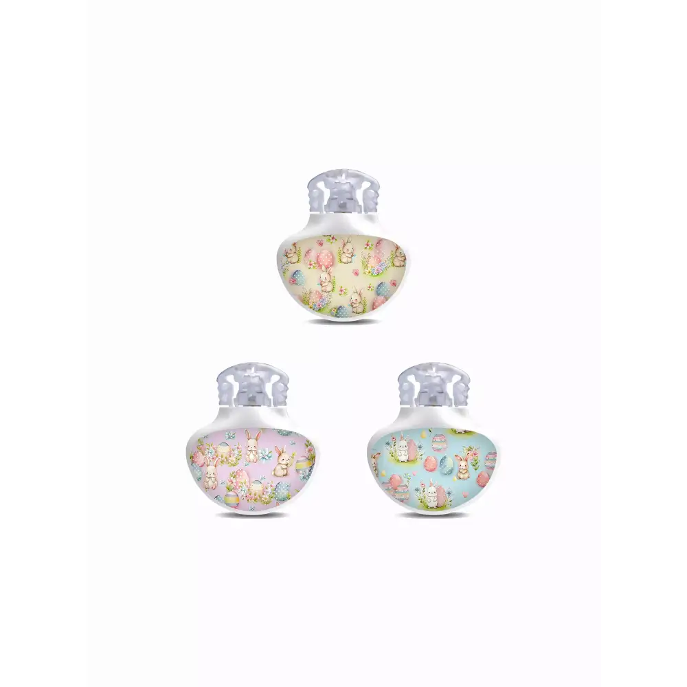 Three patterned baby bottles from Guardian Enlite Stickers - Easter Edition 2025