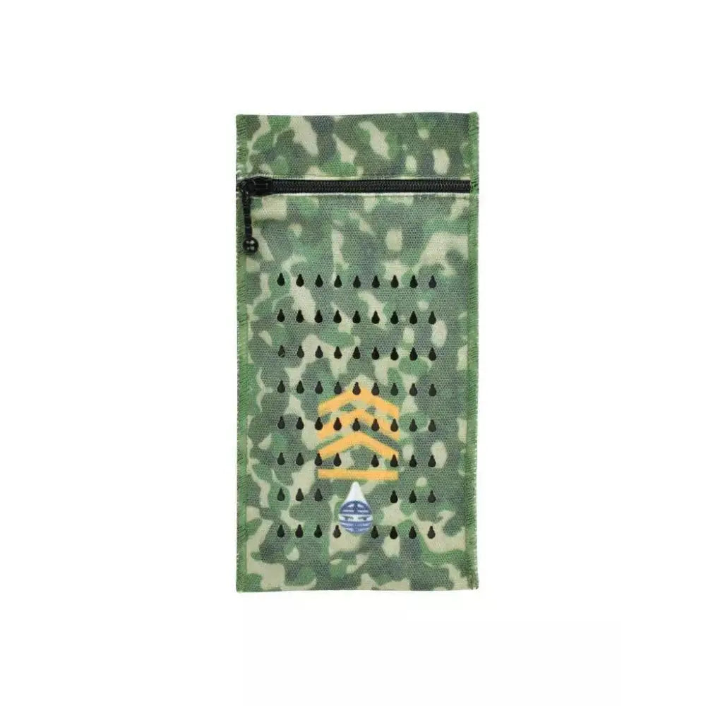 Insulin cooling wallet for kids with camo design, fits 2 pens or vials, keeps insulin cool up to 48 hours.