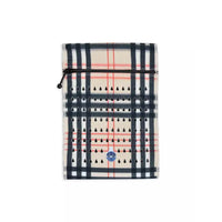Insulin cooling wallet for travel with plaid design; holds 3 pens or 5 vials; keeps insulin cool for 48 hours without electricity.