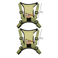 Insulin pump harness for kids with sloth design, Dia-Harness Day Time, size S and M.