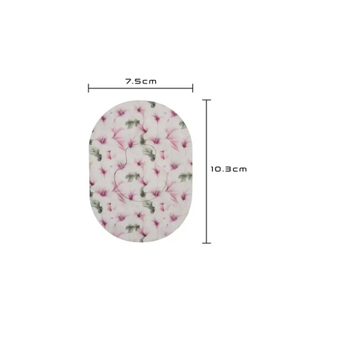 Floral patterned oval Guardian Enlite adhesive patches for a secure hold in spring